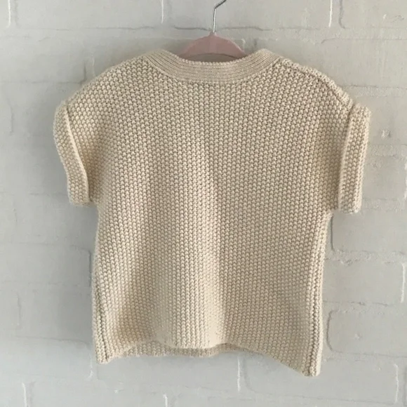🌺 Host Pick !! 🌺 Okaïdi Cute tricot Cream Top - Girl Size 4 - Picture 4 of 4